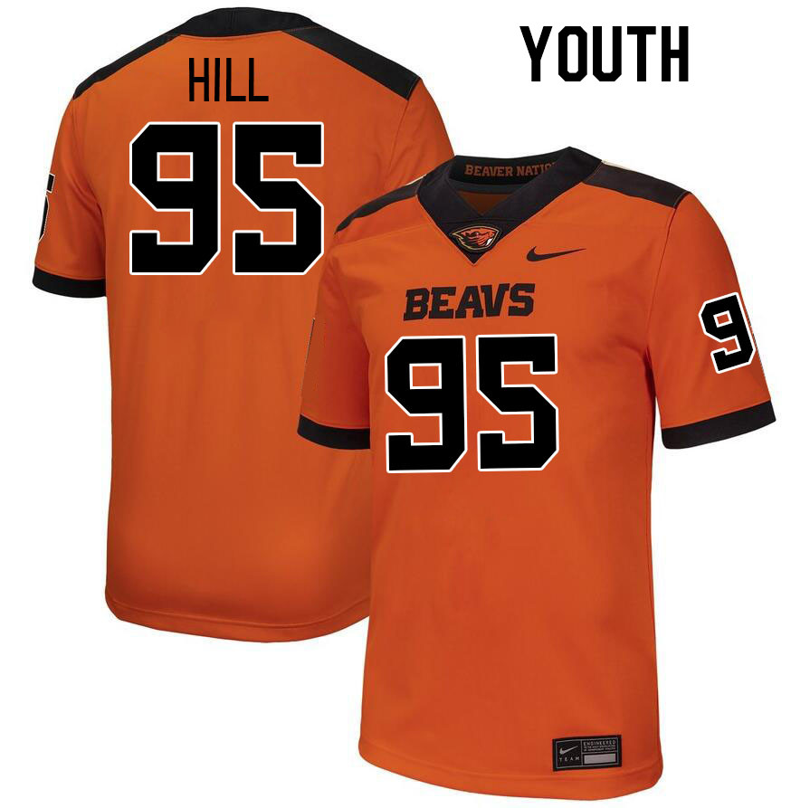 Youth #95 Tygee Hill Oregon State Beavers College Football Jerseys Stitched-Orange